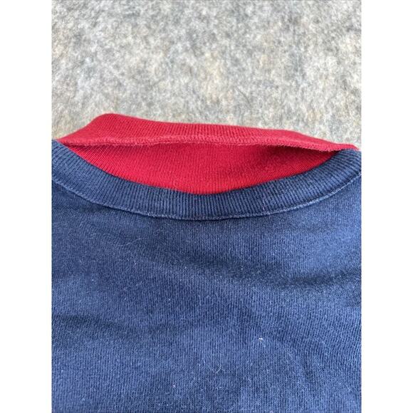 Vintage 90’s Jerzees Crewneck Women’s LG Blue Christmas Sweatshirt Snowman - Picture 9 of 9